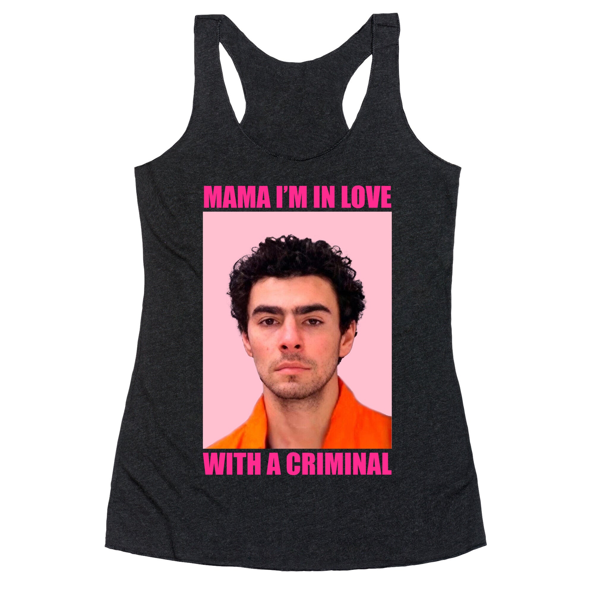 Luigi Mangione Mama Im In Love With A Criminal Valentines Day Racerback Tank